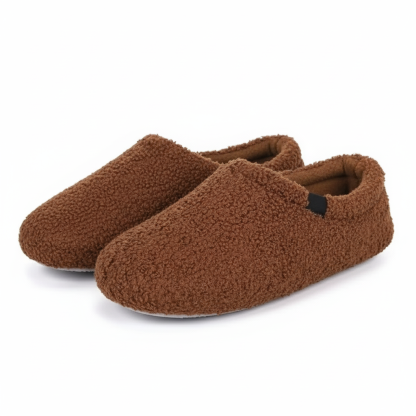 Women Memory Foam Loafer Slippers With Fuzzy Curly Fur And Cozy Fleece Lining