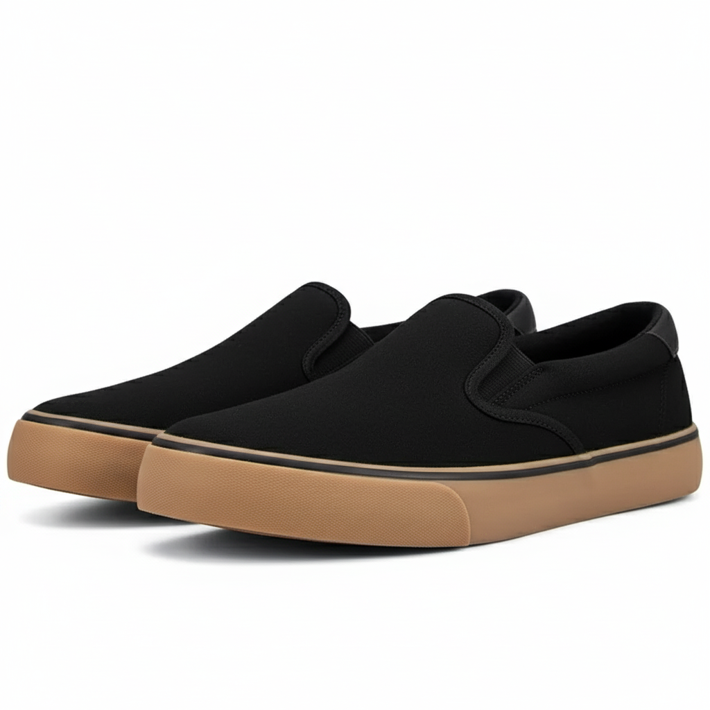 Two Tone Sole Casual Slip On Sneakers