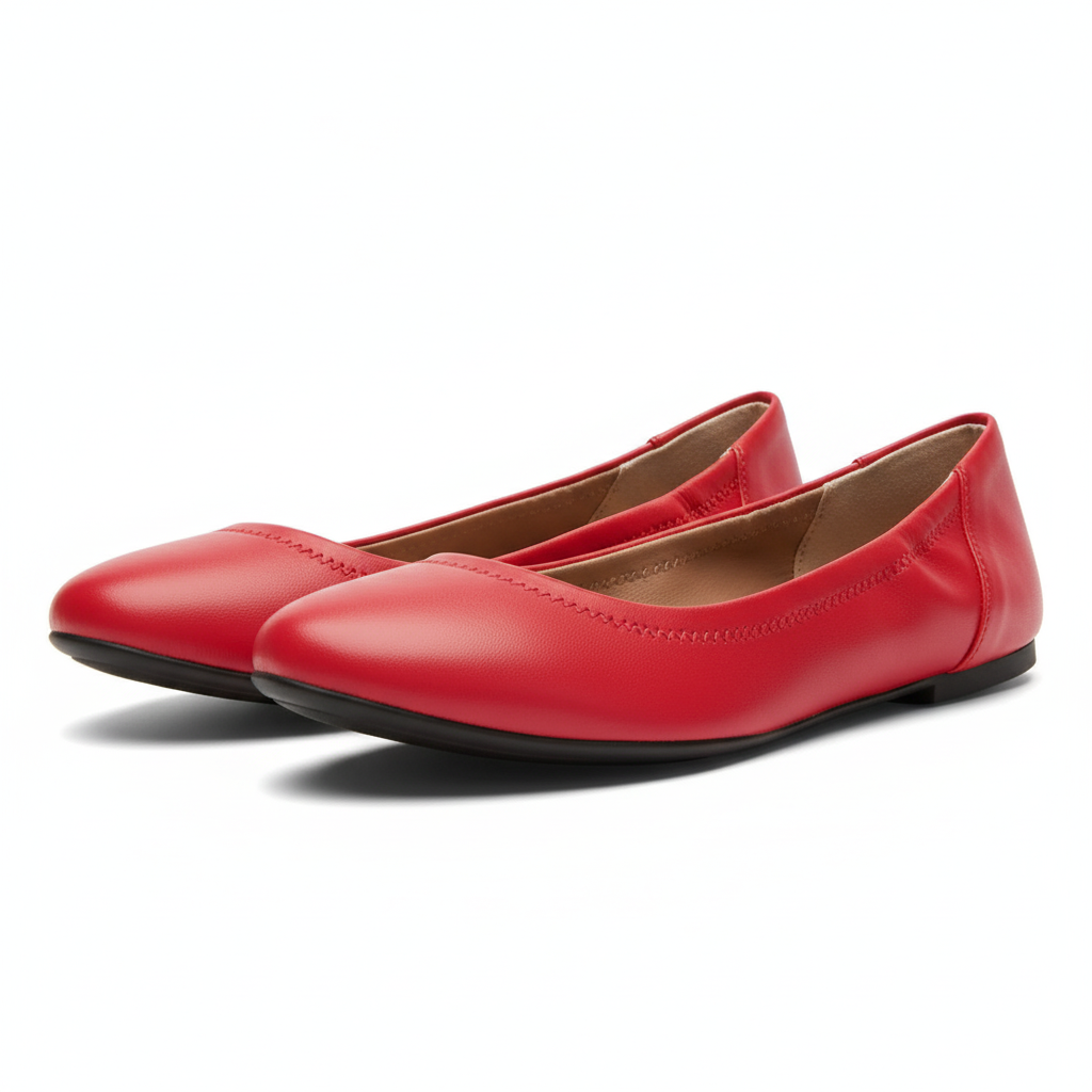 Ballet Flats With Memory Foam Insole And Slip Resistant Sole