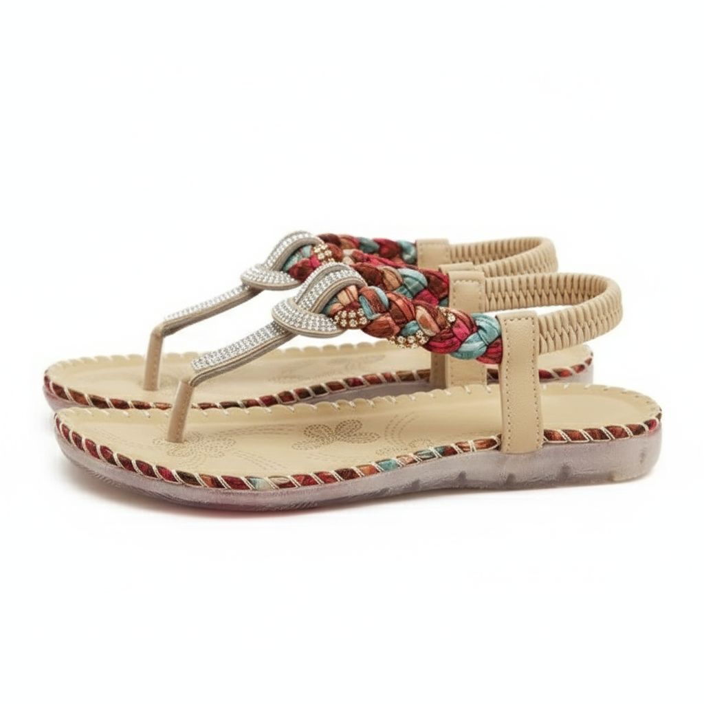 Weave Style Rhinestone Sandals