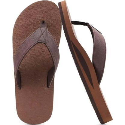 Leather Slip On Sandals With Supportive Arch And Cushioned Sole