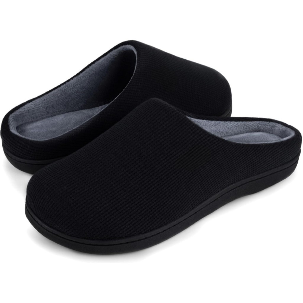 Men’s Memory Foam Slippers Two-Tone Indoor Outdoor House Clogs