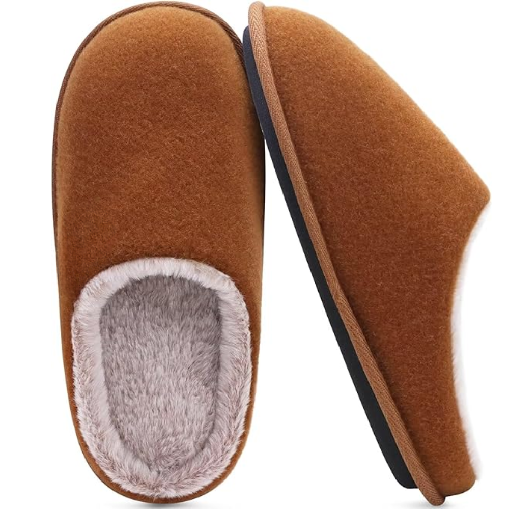Casual Slip On Plaid House Slippers With Memory Foam