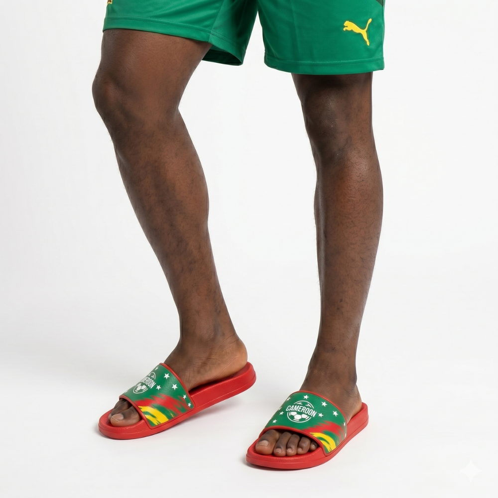 World Cup 2026 Cameroon Football Fan Printed Slippers