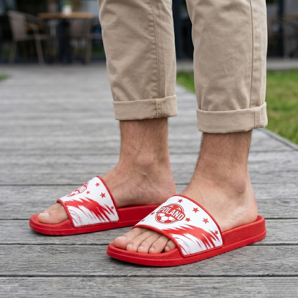 World Cup 2026 Poland Football Fan Printed Slippers