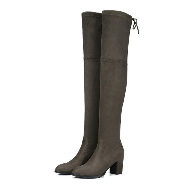 Winter Suede High Length Boots-My Comfy Sandal