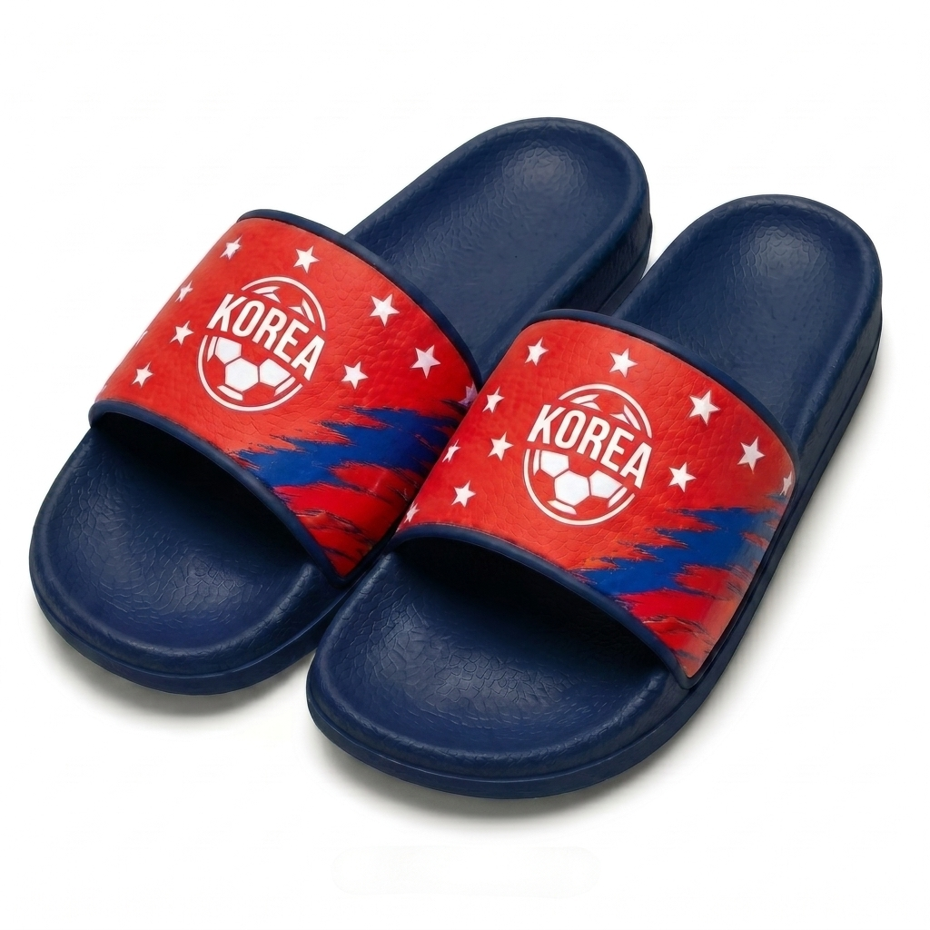 World Cup 2026 South Korea Football Fan Printed Slippers