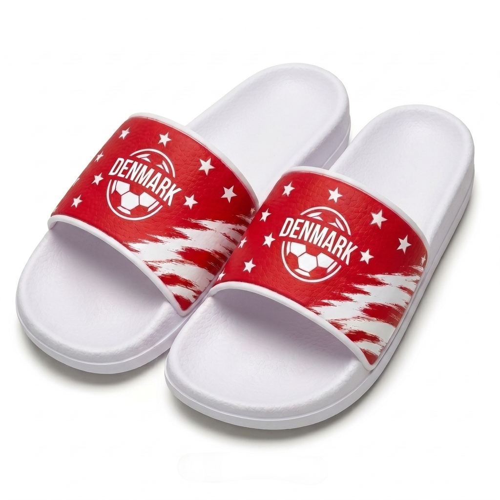 World Cup 2026 Denmark Football Fan Printed Slippers