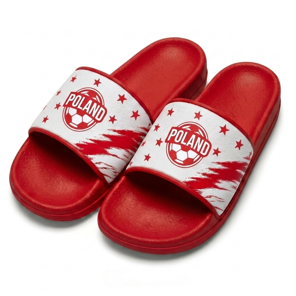 World Cup 2026 Poland Football Fan Printed Slippers