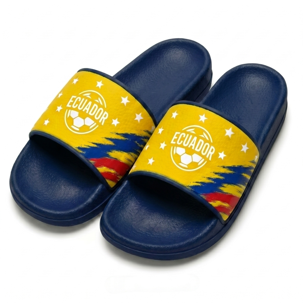 World Cup 2026 Ecuador Football Fan Printed Slippers