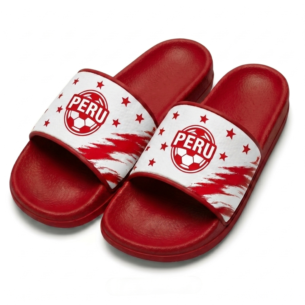 World Cup 2026 Peru Football Fan Printed Slippers