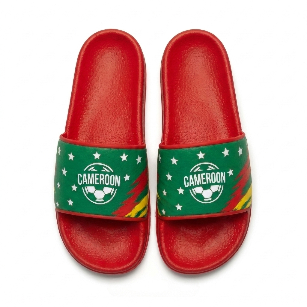 World Cup 2026 Cameroon Football Fan Printed Slippers