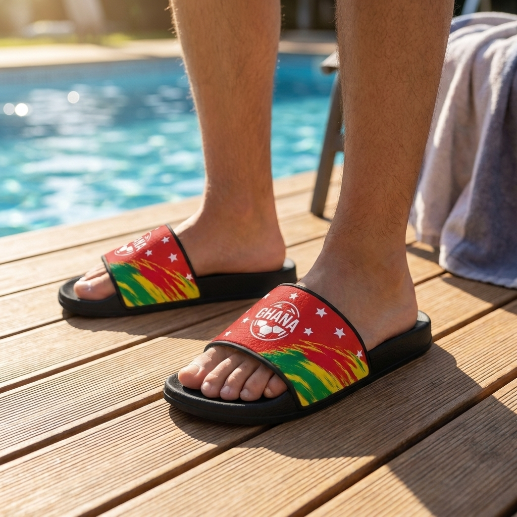 World Cup 2026 Ghana Football Fan Printed Slippers
