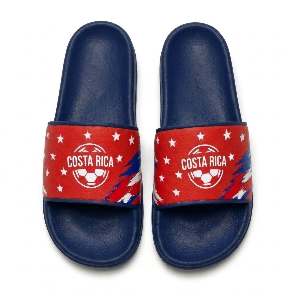 World Cup 2026 Costa Rica Football Fan Printed Slippers