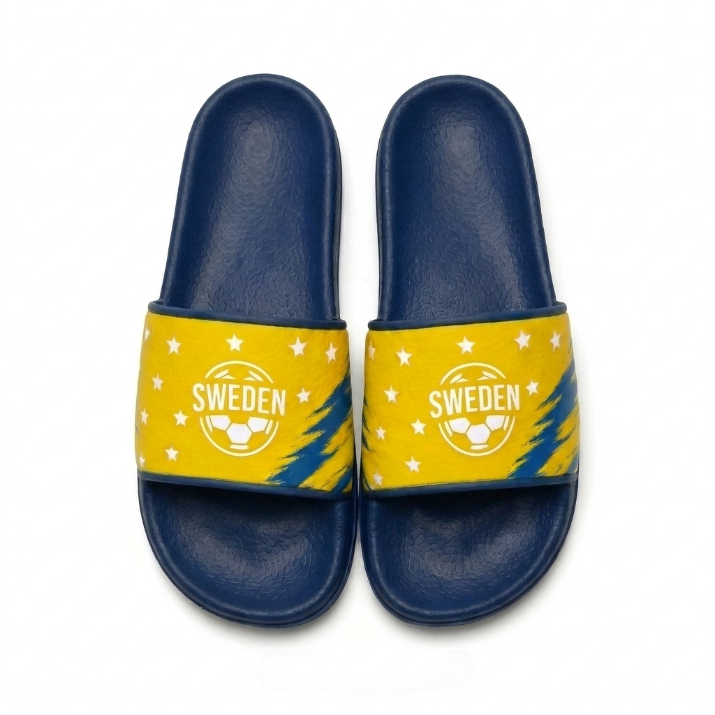 World Cup 2026 Sweden Football Fan Printed Slippers