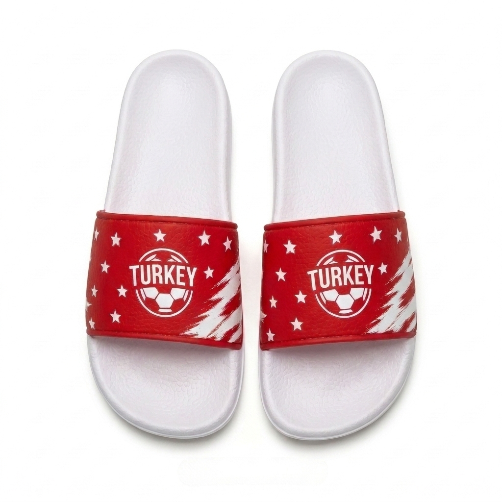World Cup 2026 Turkey Football Fan Printed Slippers
