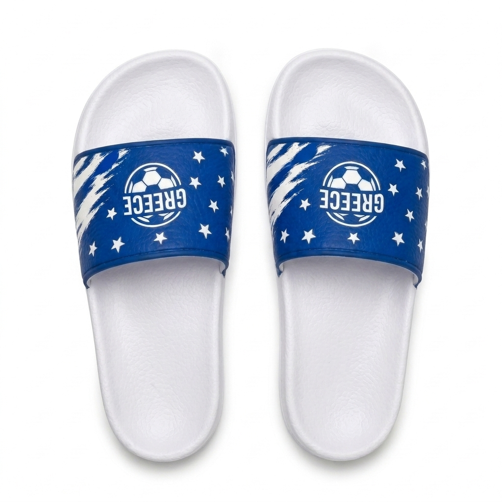 World Cup 2026 Greece Football Fan Printed Slippers