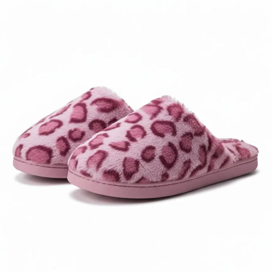 Women Soft Fuzzy Scuff Slippers With Memory Foam