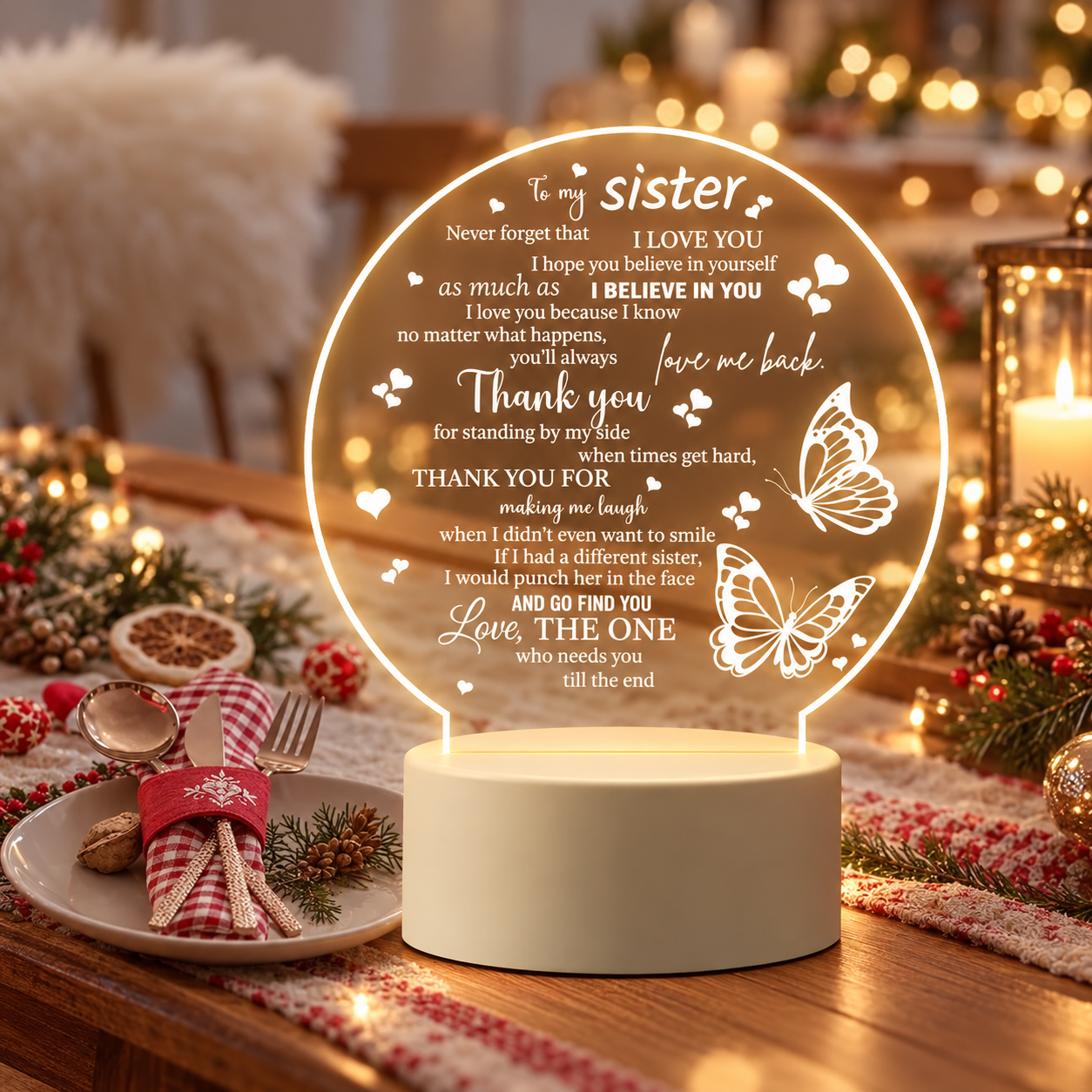 Butterfly Design Night Light For Bedroom