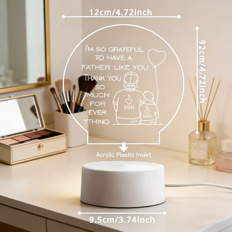 Father Son LED Night Light Gift For Dad