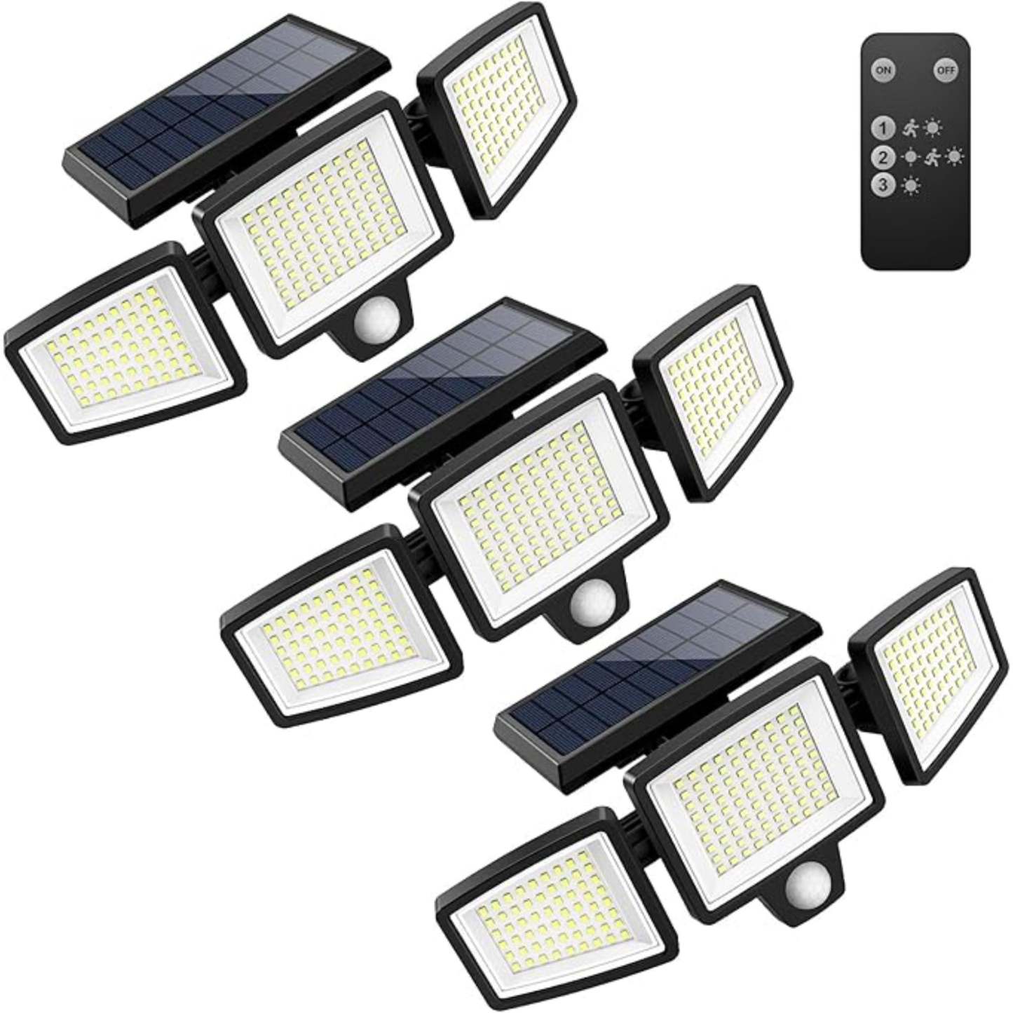 Solar Motion Sensor Floodlight Wireless LED Wall Light-Humiii