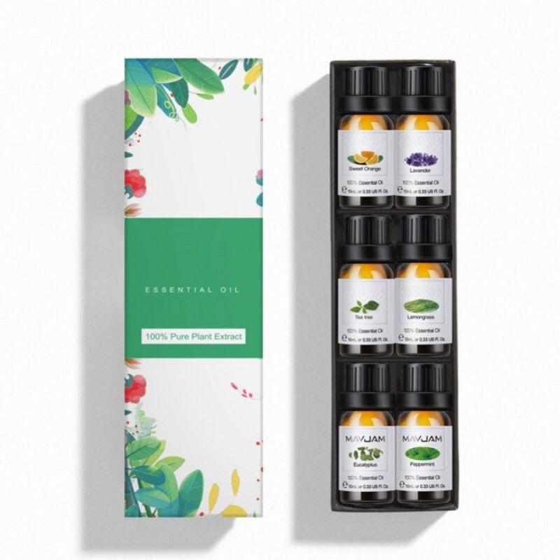 10ml Essential Oils Gift Set of 6 Pieces Premium Quality Oils-Humiii