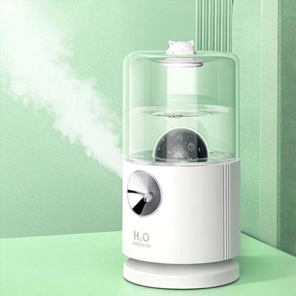 Automatic Rotary Air Humidifier With Wireless Charging Aromatherapy-Humiii