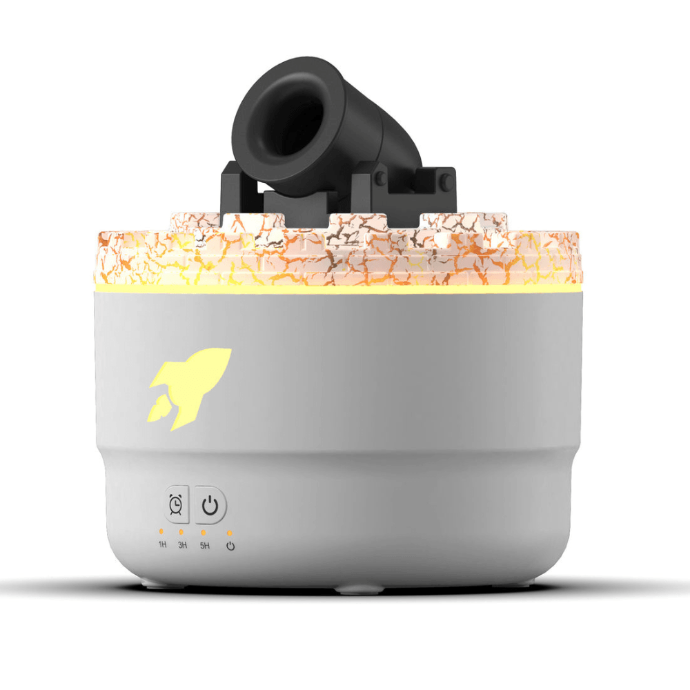 Rocket Inspired Aroma Diffuser With LED Flame Effect-Humiii