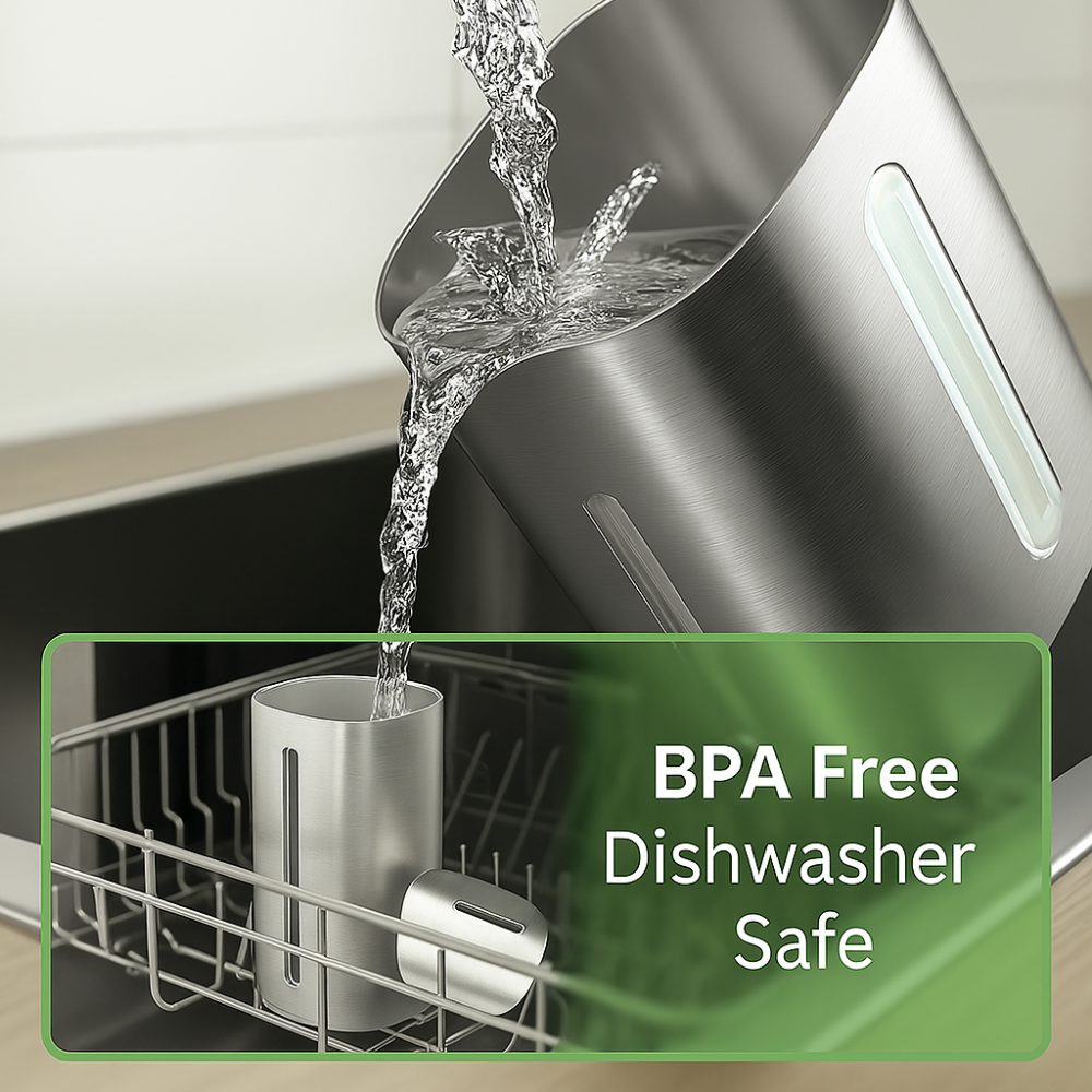 Stainless Steel Cool Mist Humidifier With Dishwasher Safe Cleaning-Humiii