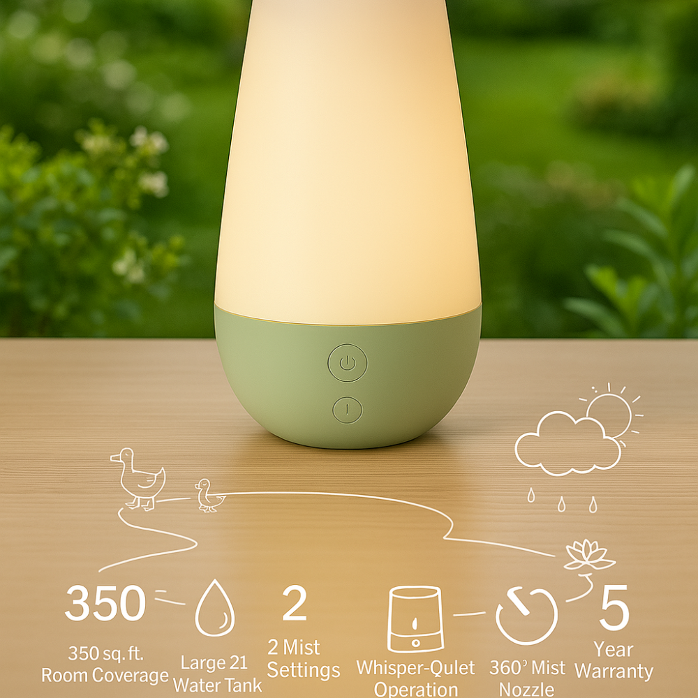 Baby Humidifier 3 In 1 With Night Light And Diffuser-Humiii