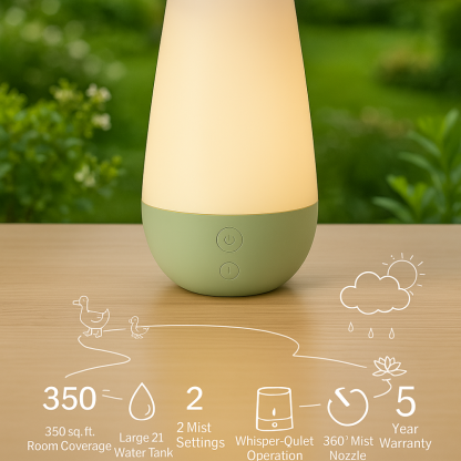 Baby Humidifier 3 In 1 With Night Light And Diffuser-Humiii