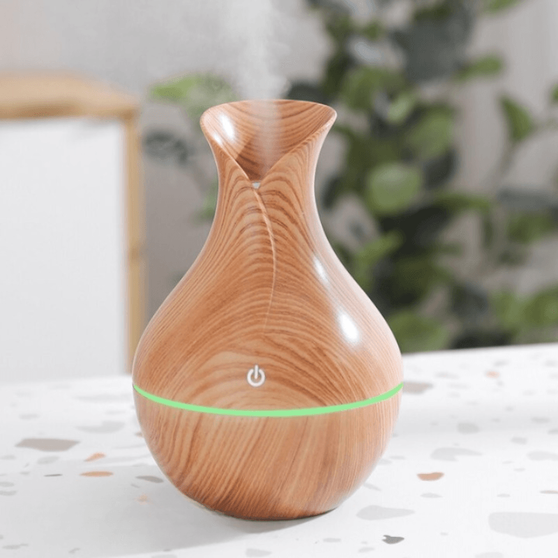 130ml Mini USB Aromatherapy Diffuser With Quiet Wood Grain-Humiii
