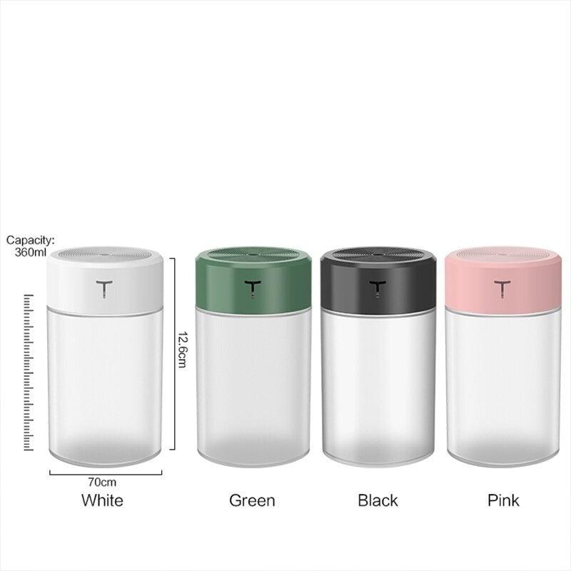 USB Air Humidifier With Night Light For 360ml Portable Diffuser-Humiii