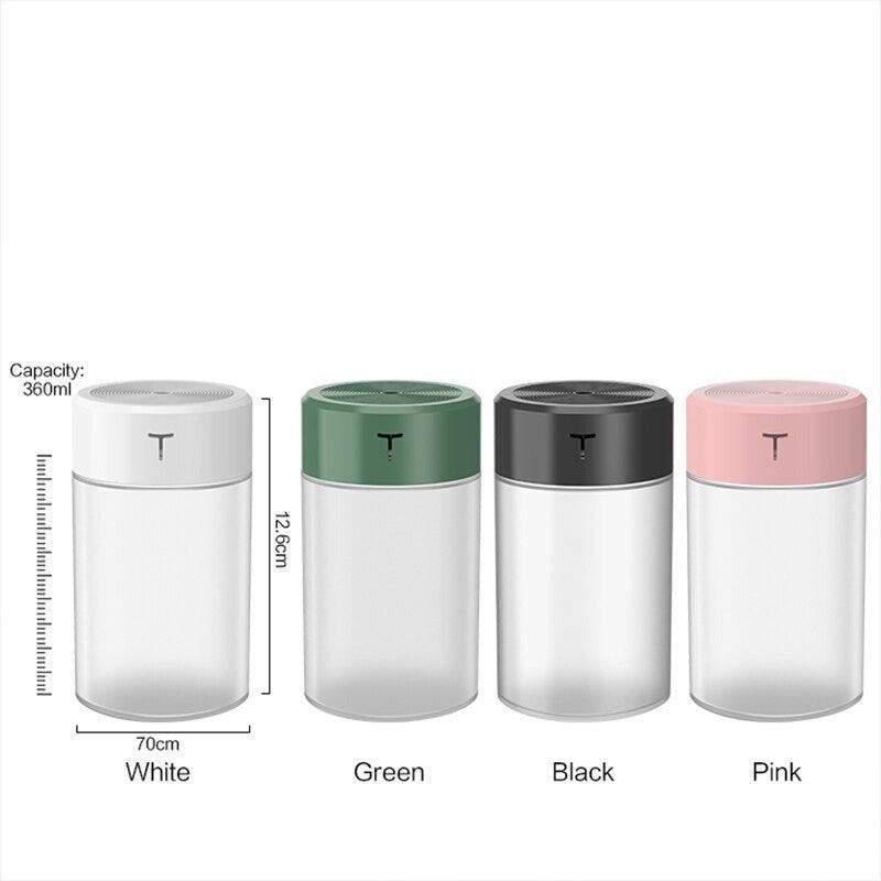 USB Air Humidifier With Night Light For 360ml Portable Diffuser-Humiii