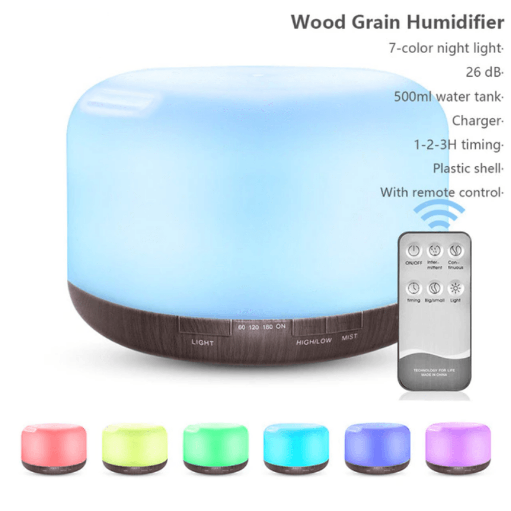 Electric Humidifier with Remote +LED Lights-Humiii