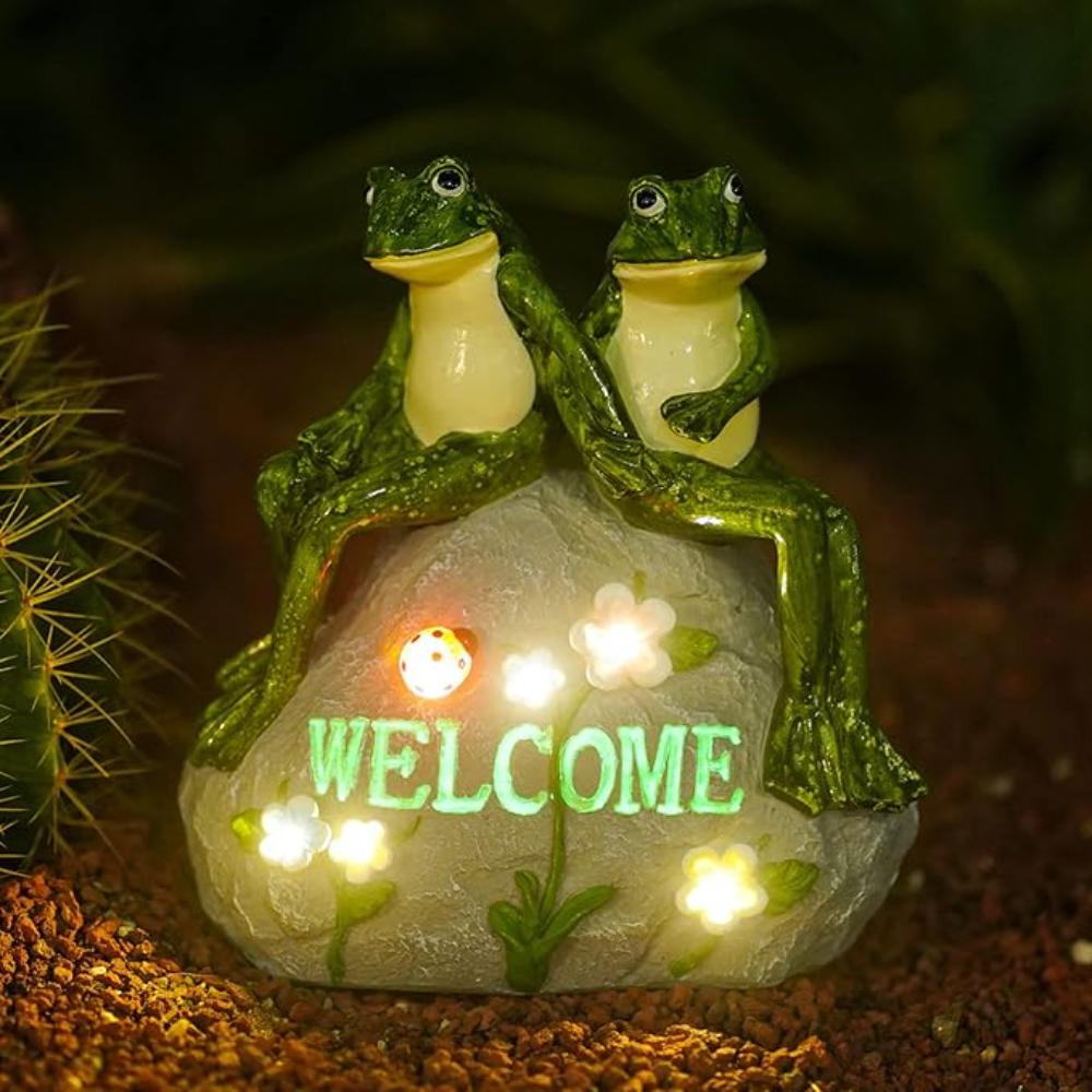 Garden Statue With Solar Power And 7 Decorative LEDs-Humiii