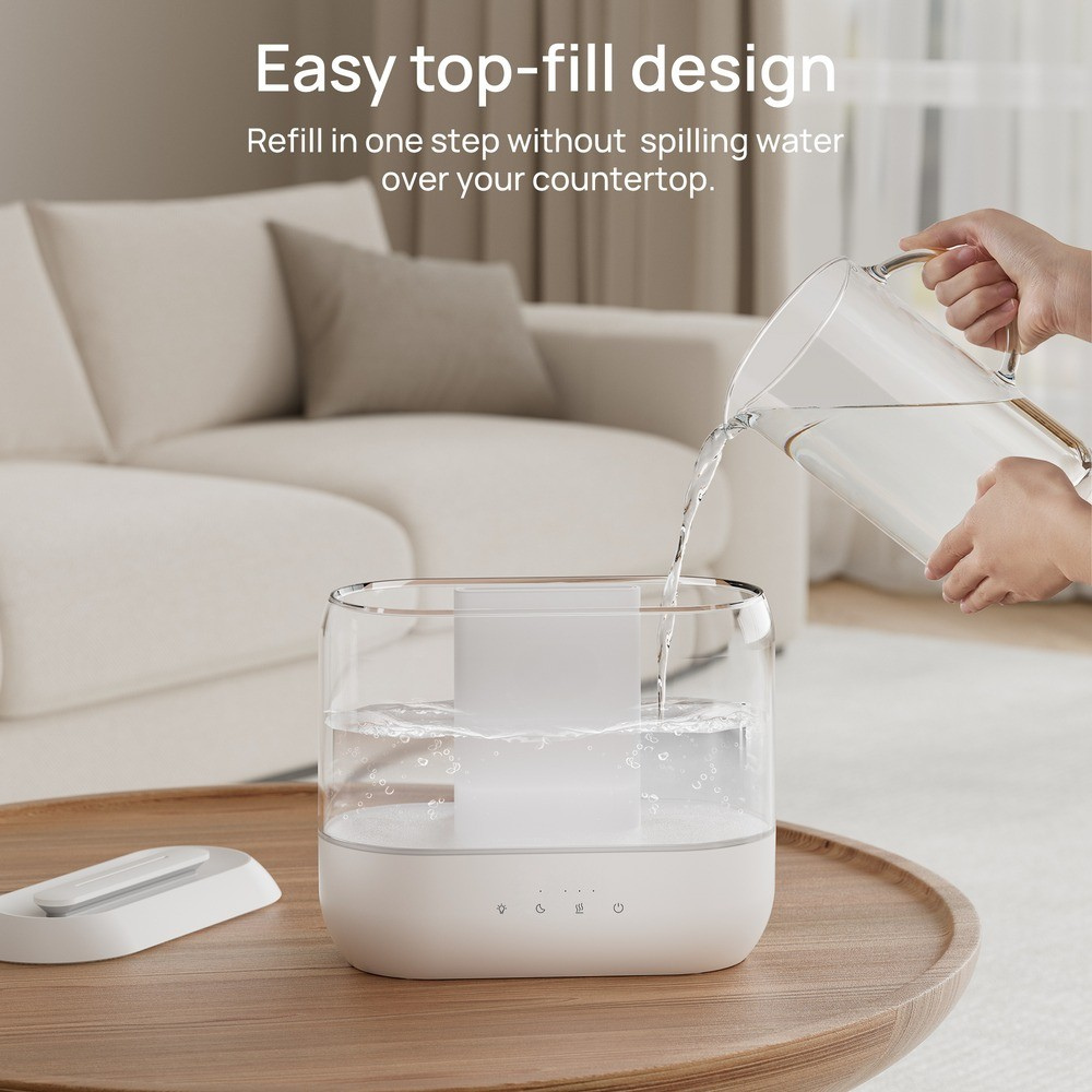 4L Cool Mist Humidifier With Top Fill Quiet Adjustable Mist-Humiii
