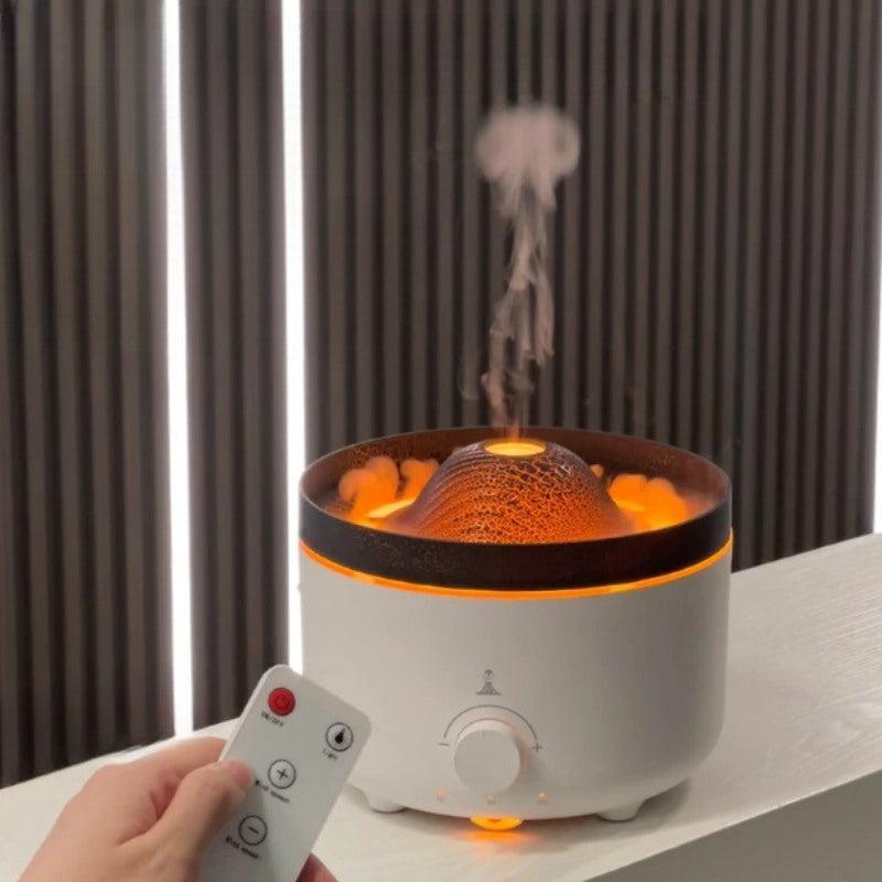 Volcano Essential Oil Diffuser With Remote And Lights-Humiii