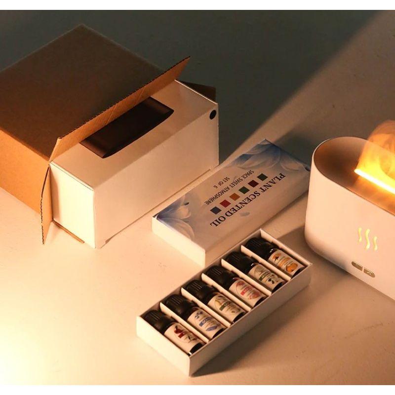 Flame Aroma Diffuser With Organic Essential Oil Set-Humiii