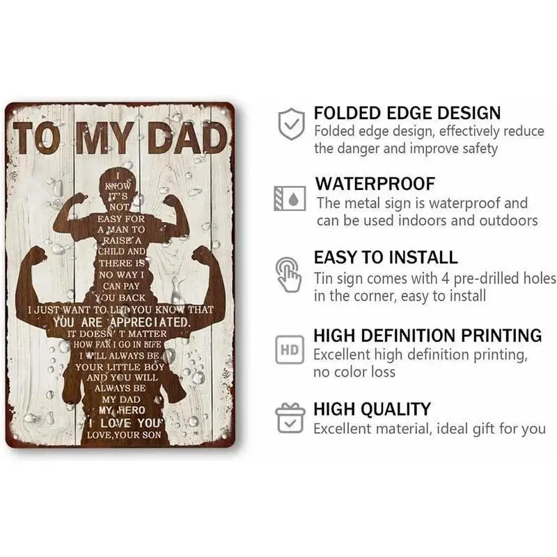 Retro Home Wall Decor Gift For Dad