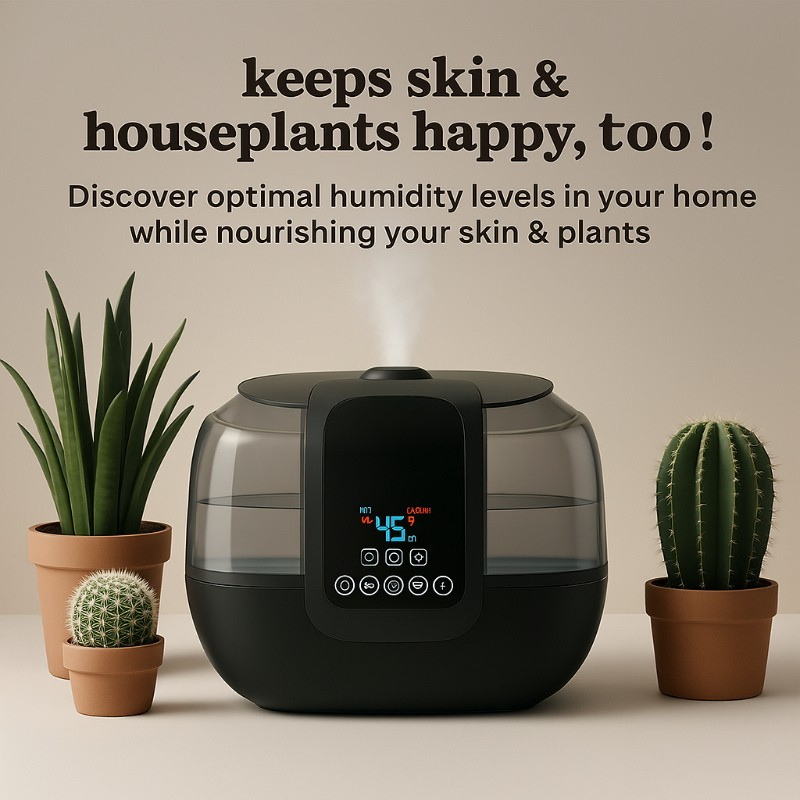 2 Gallon Tabletop Dual Mist Electronic Humidifier-Humiii