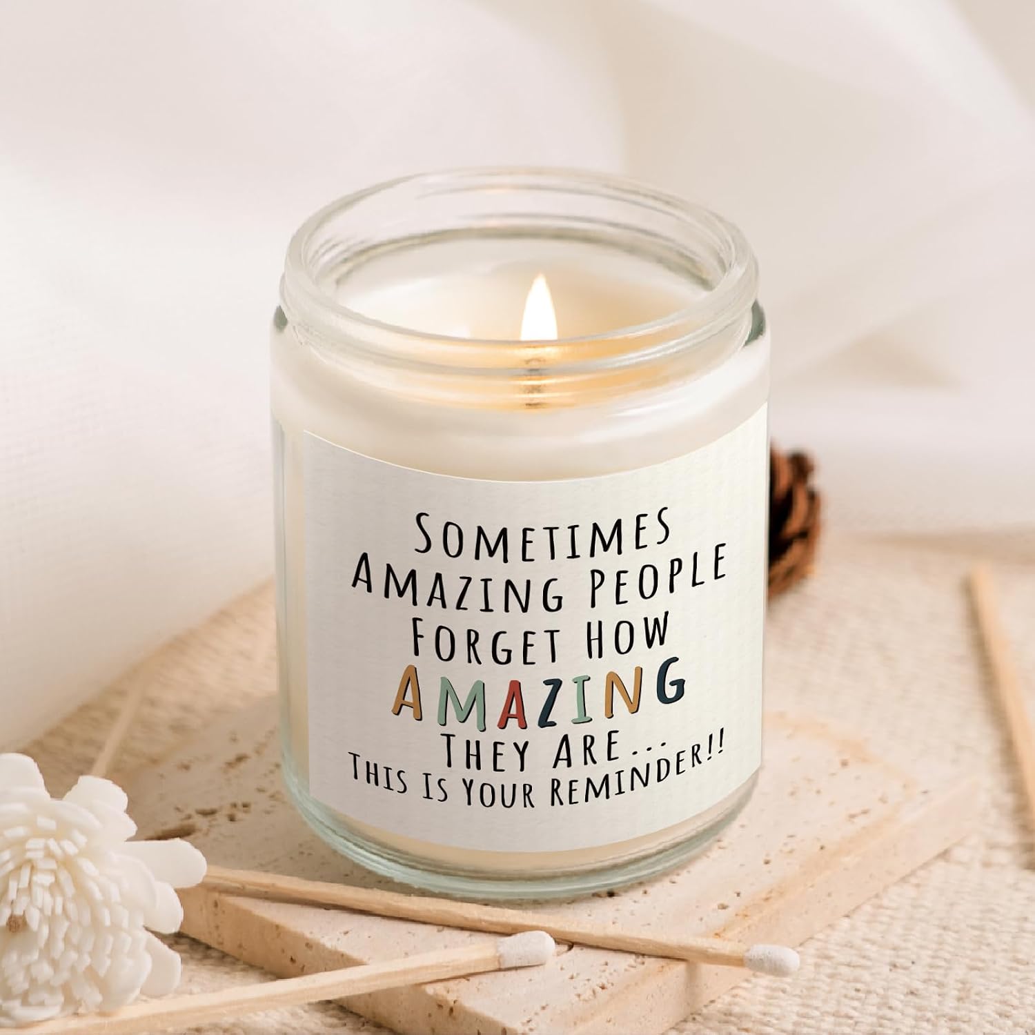 Inspirational Birthday Scented Candle with Positive Message