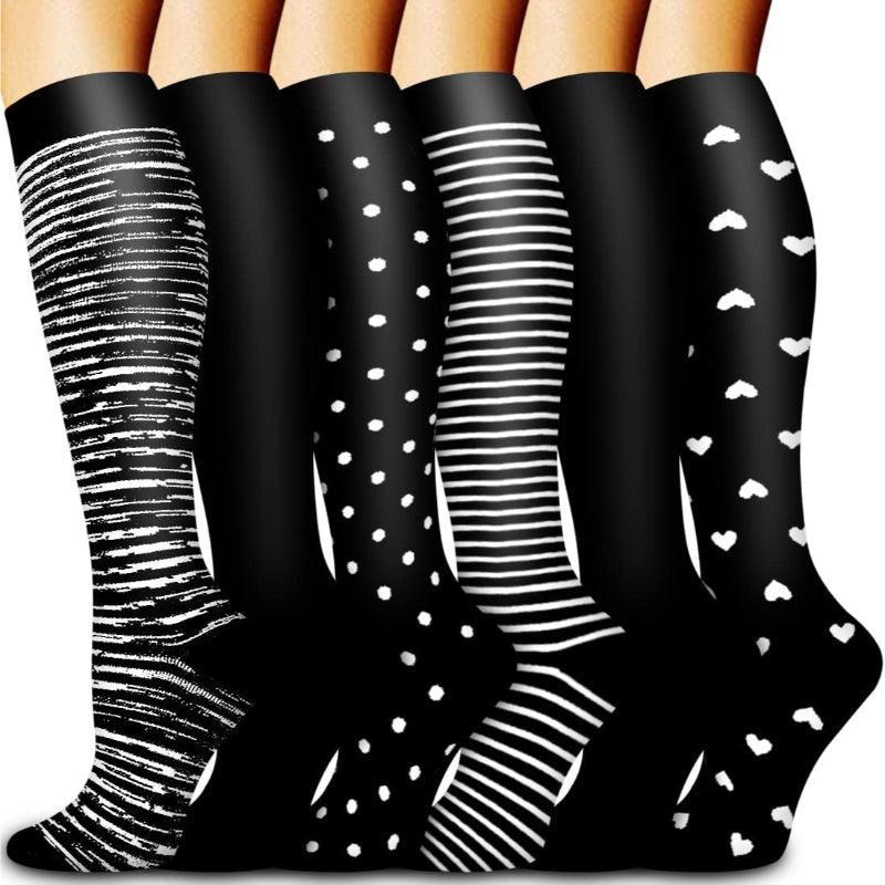 6 Pack Copper Compression Socks – Support and Circulation Boost
