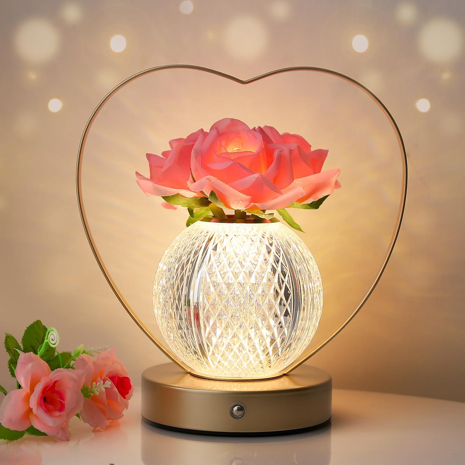 Cordless Touch Flower Table Lamp for Birthday Gifts
