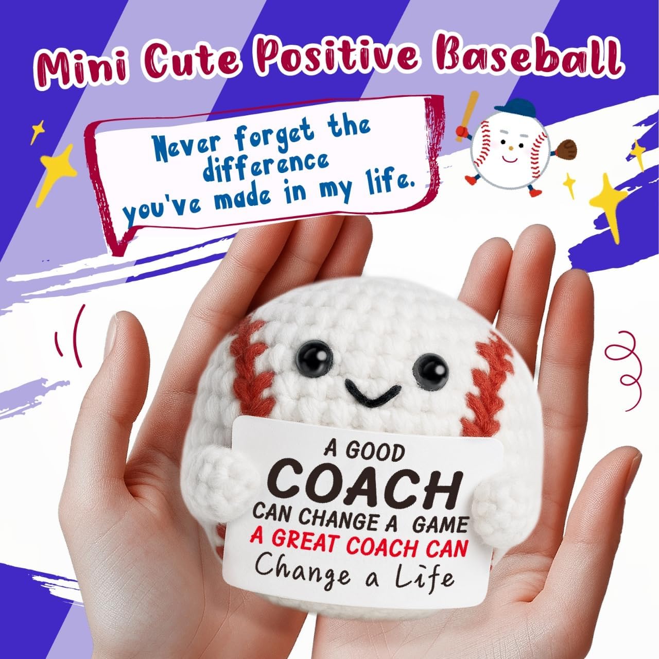 Inspirational Message Baseball Plush Gift For Graduation
