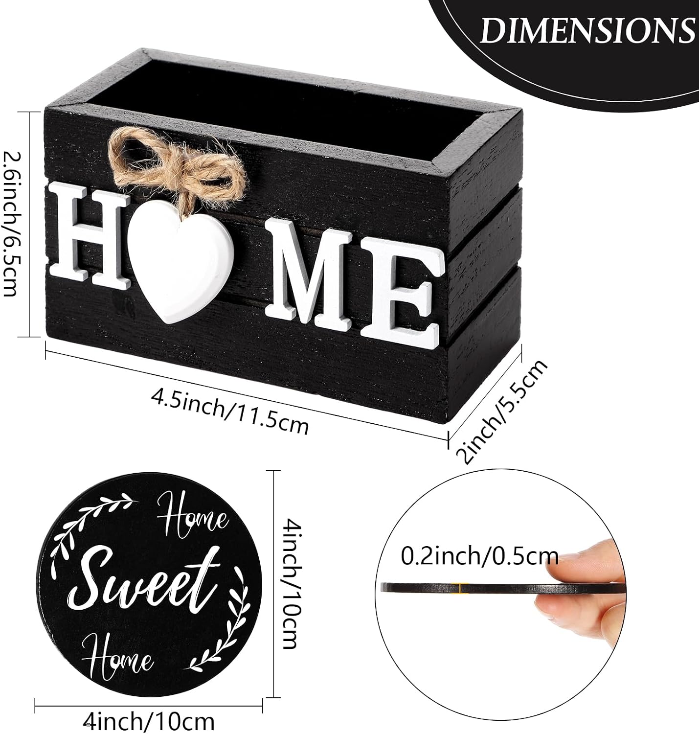 Pack Of 6 Housewarming Farmhouse Coasters Set