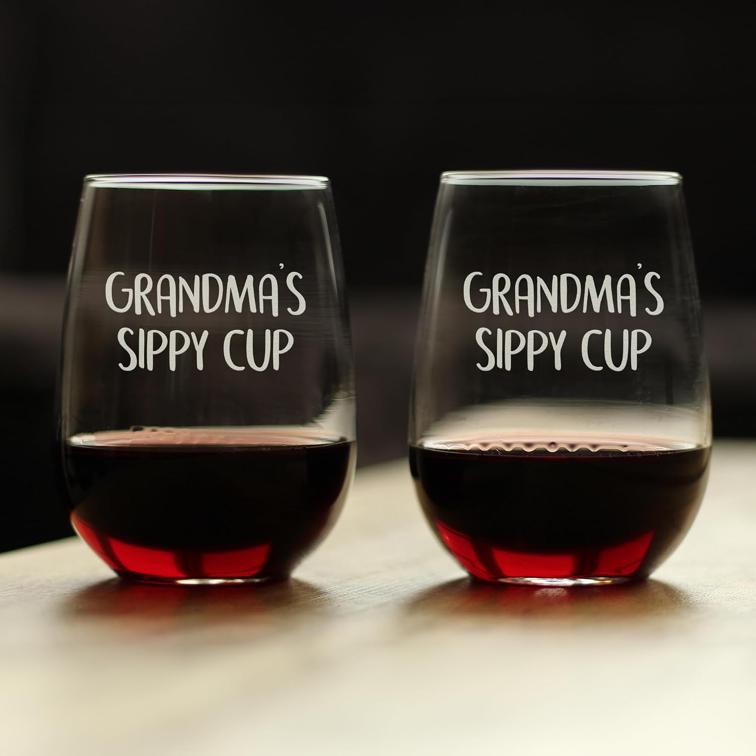 17Oz Stemless Wine Glass Gift For Grandma