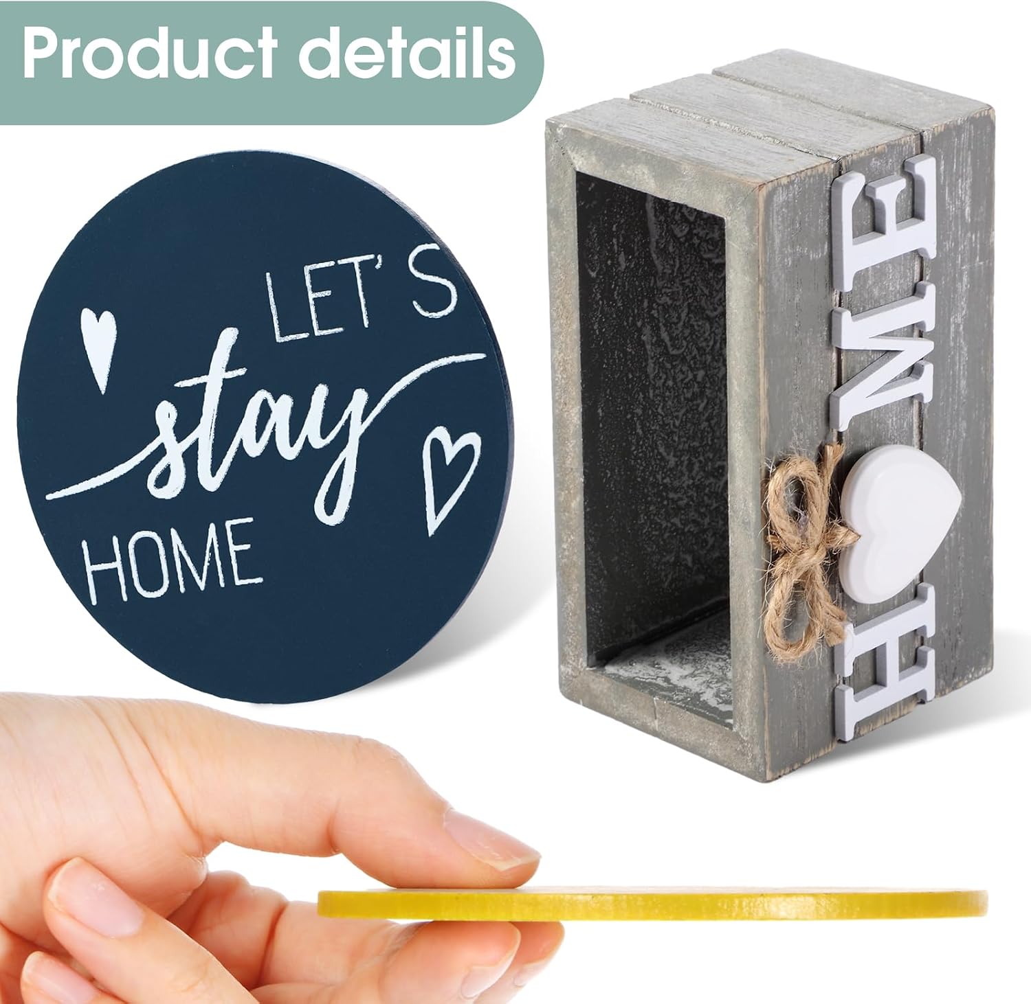 Pack Of 6 Housewarming Farmhouse Coasters Set