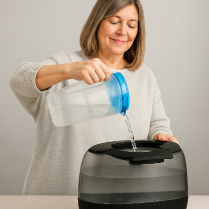 2 Gallon Tabletop Dual Mist Electronic Humidifier-Humiii