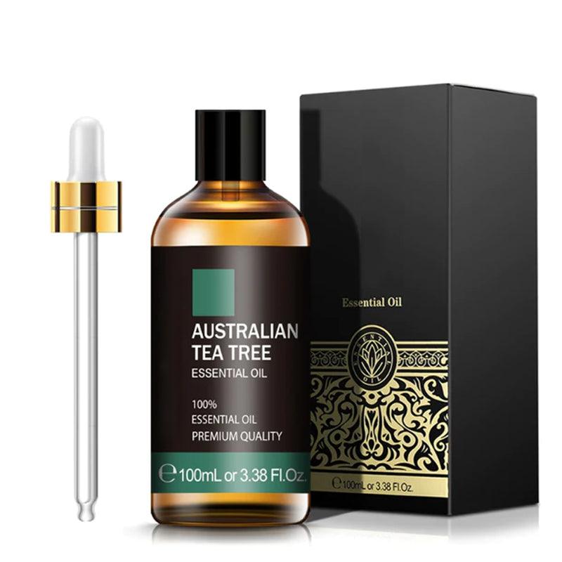 Tea Tree Essential Oil 100ml Natural Plant Extract With Dropper-Humiii